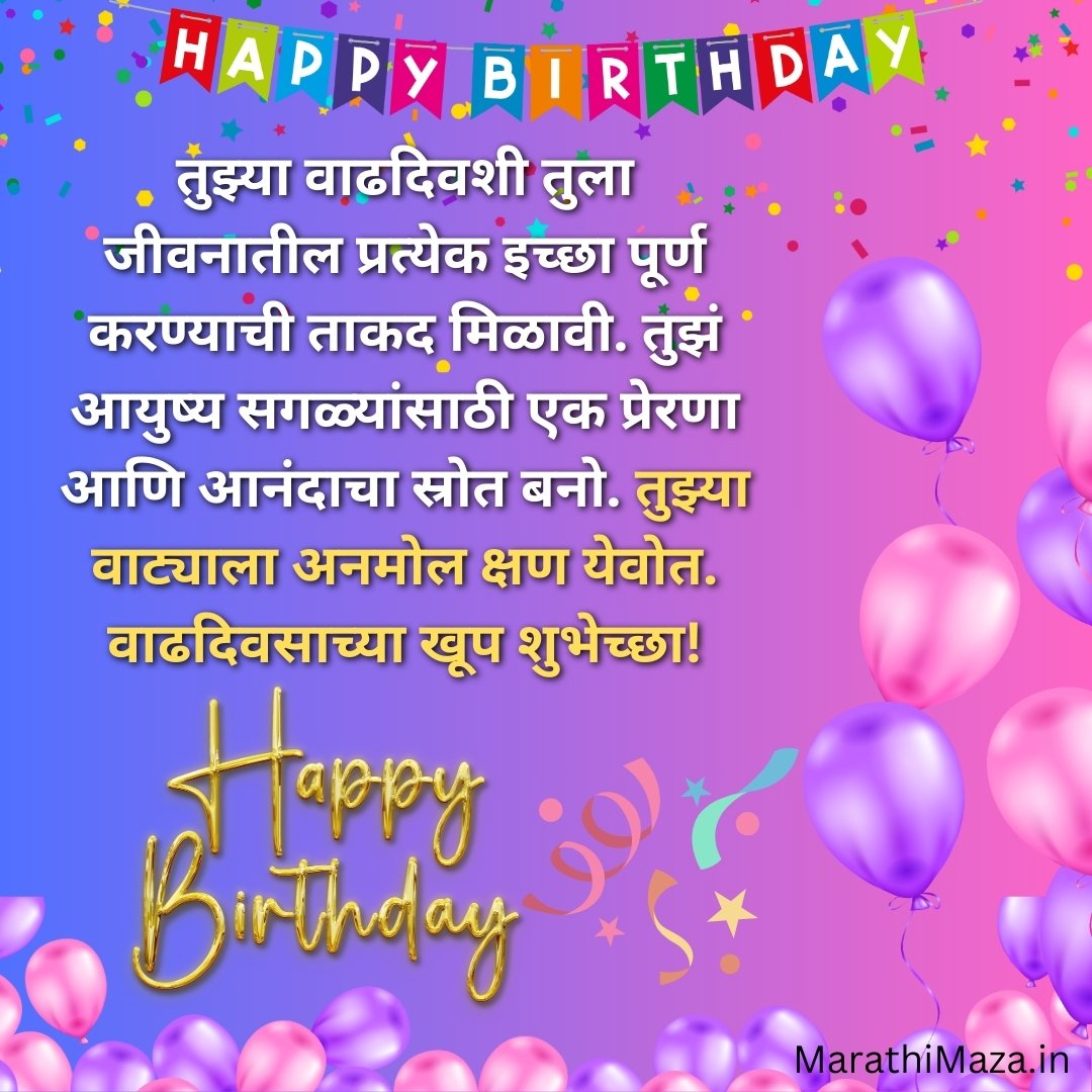 Birthday Wishes in Marathi