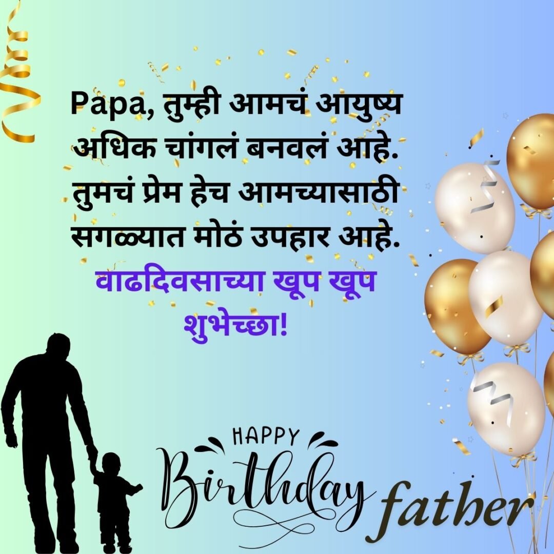 300+ वडिलांना वाढदिवसाच्या शुभेच्छा | Birthday Wishes for Father in Marathi 39 300+ वडिलांना वाढदिवसाच्या शुभेच्छा | Birthday Wishes for Father in Marathi