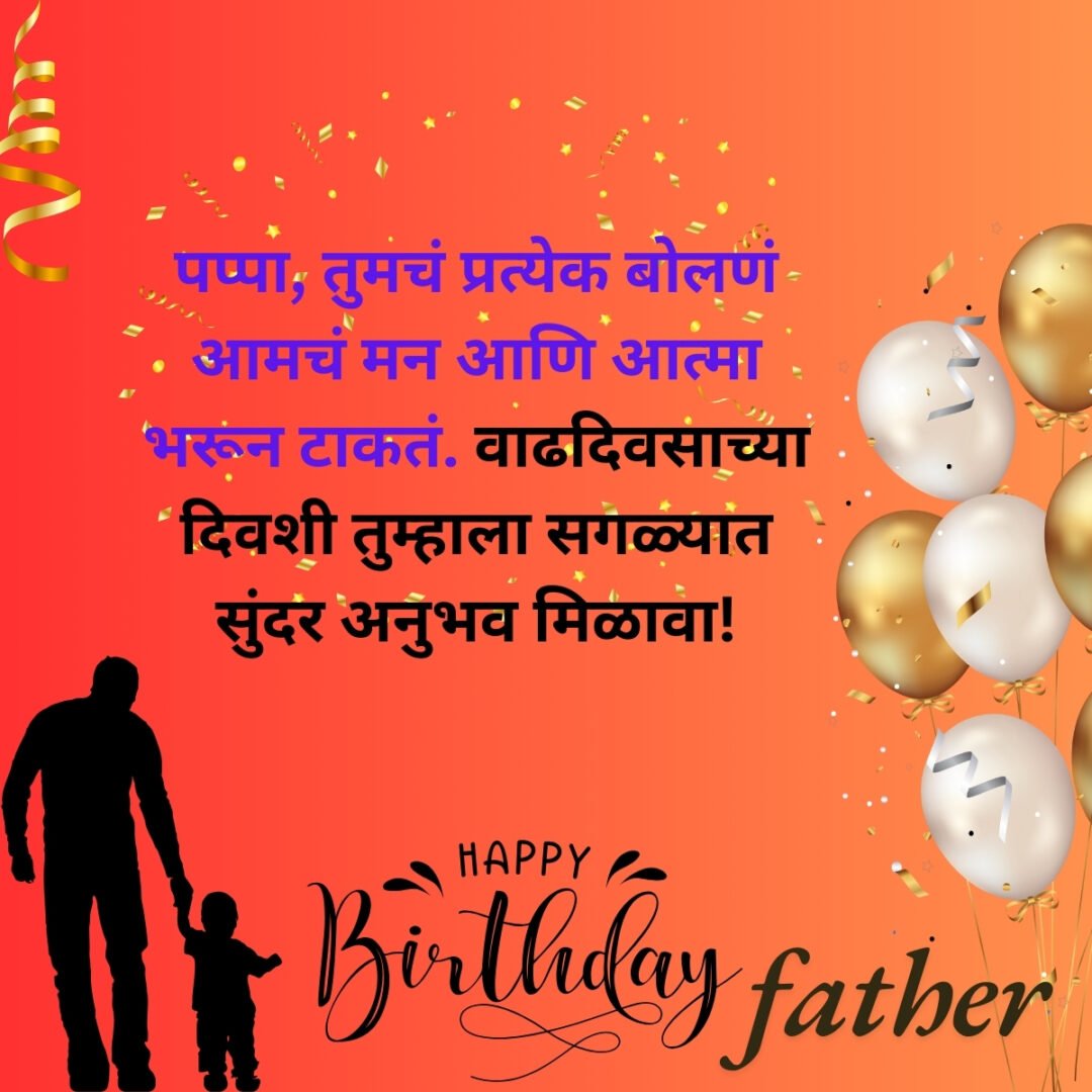 300+ वडिलांना वाढदिवसाच्या शुभेच्छा | Birthday Wishes for Father in Marathi 40 300+ वडिलांना वाढदिवसाच्या शुभेच्छा | Birthday Wishes for Father in Marathi