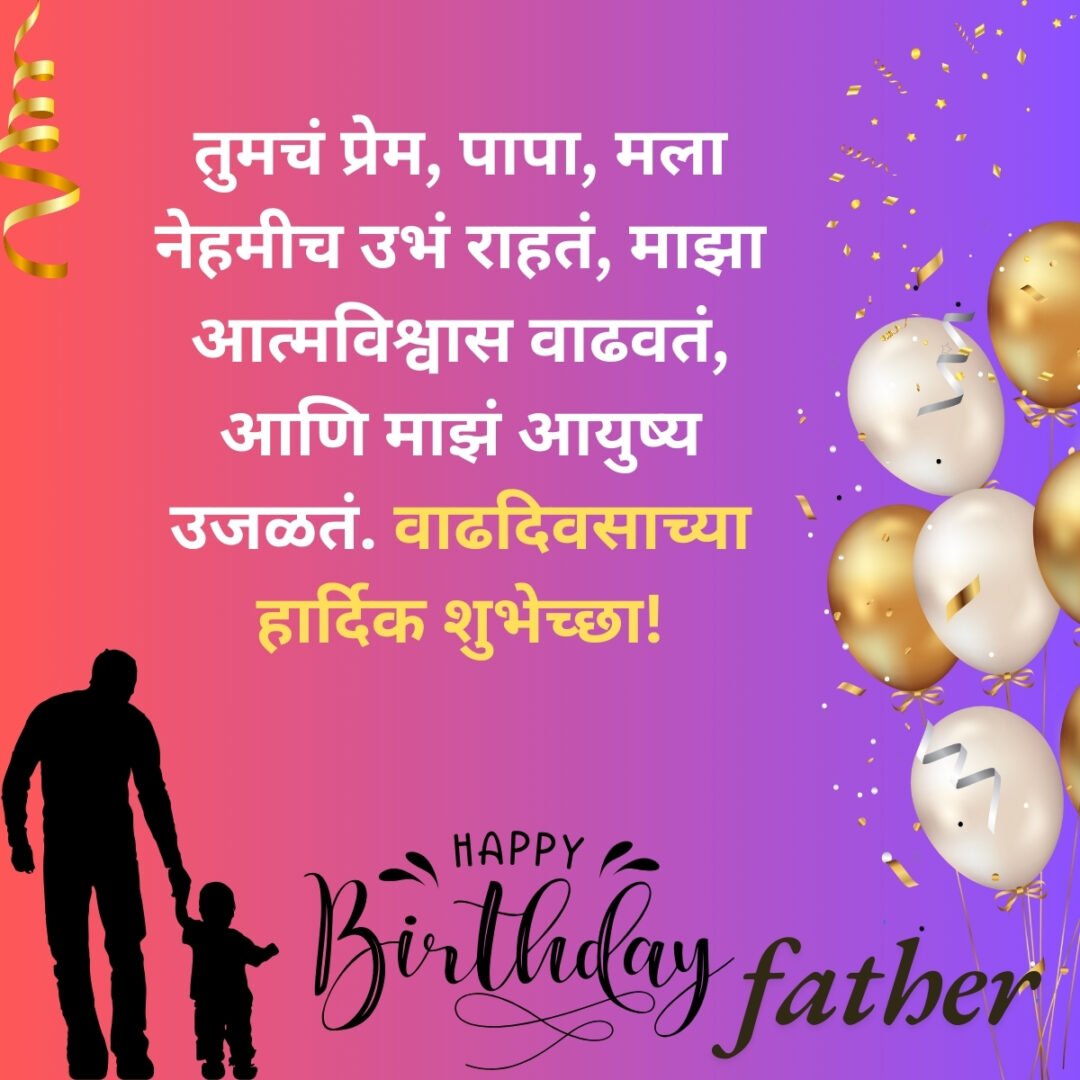 300+ वडिलांना वाढदिवसाच्या शुभेच्छा | Birthday Wishes for Father in Marathi 50 300+ वडिलांना वाढदिवसाच्या शुभेच्छा | Birthday Wishes for Father in Marathi