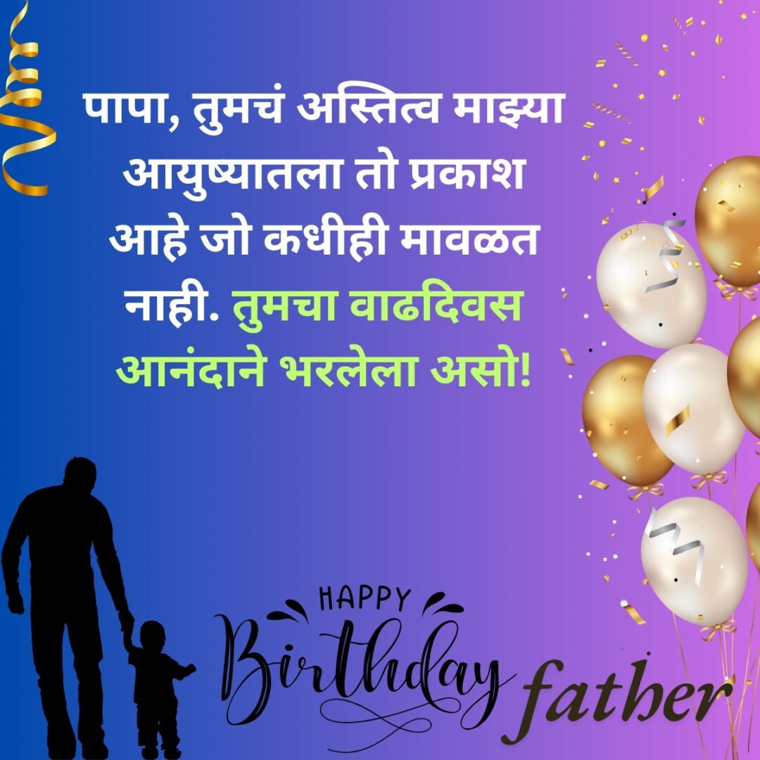 300+ वडिलांना वाढदिवसाच्या शुभेच्छा | Birthday Wishes for Father in Marathi 51 300+ वडिलांना वाढदिवसाच्या शुभेच्छा | Birthday Wishes for Father in Marathi