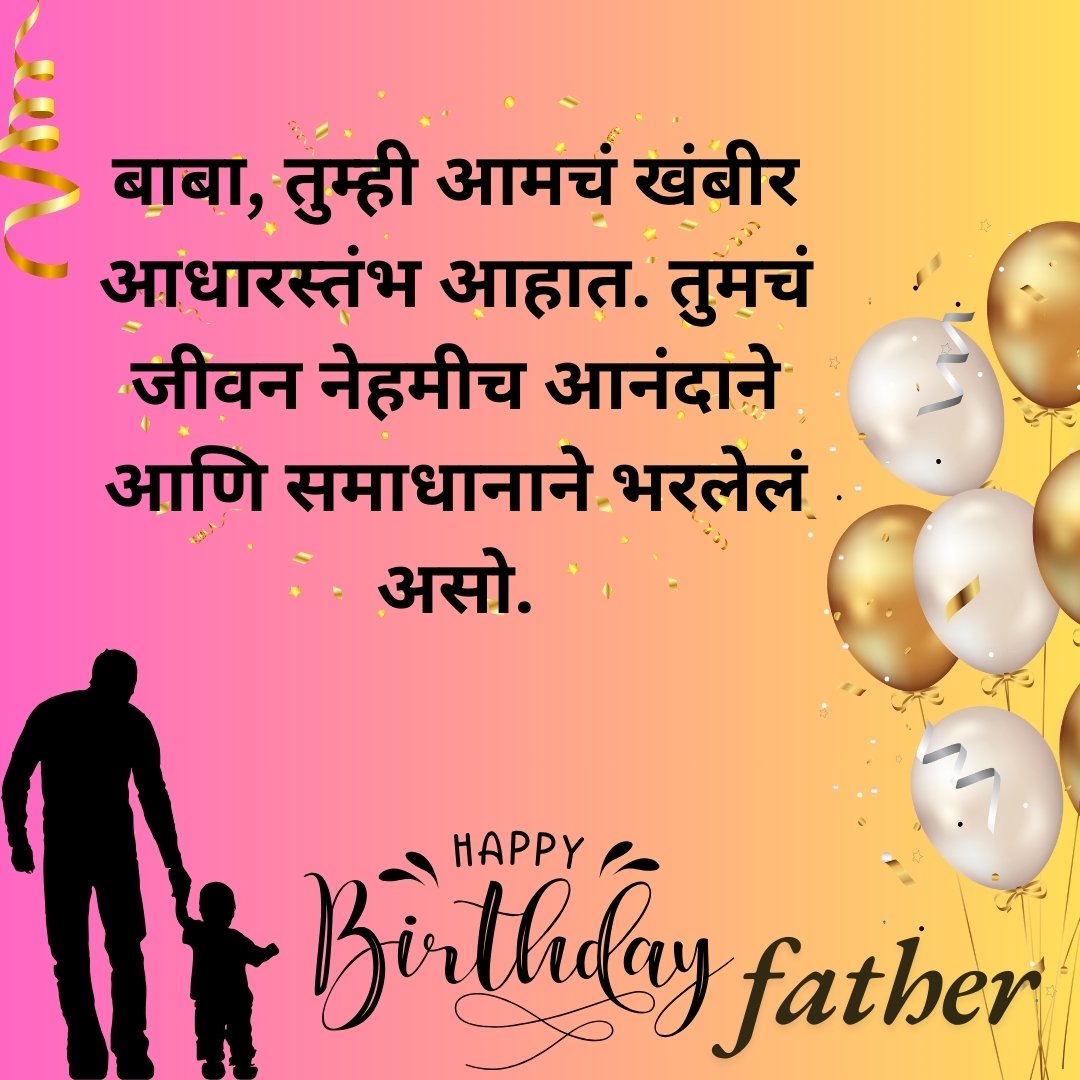 300+ वडिलांना वाढदिवसाच्या शुभेच्छा | Birthday Wishes for Father in Marathi 34 300+ वडिलांना वाढदिवसाच्या शुभेच्छा | Birthday Wishes for Father in Marathi