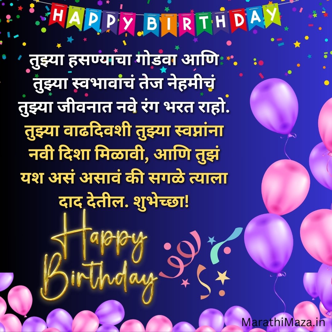 Happy Birthday Wishes in Marathi