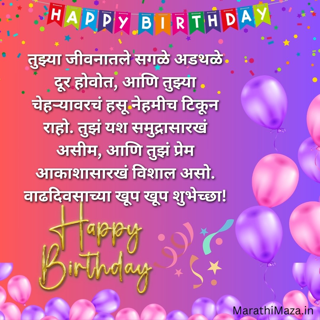 Birthday Wishes in Marathi