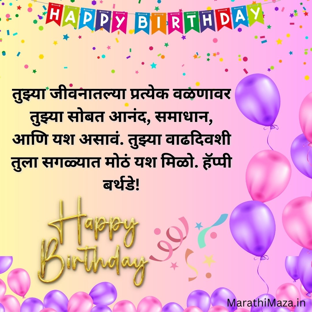 Happy Birthday in Marathi