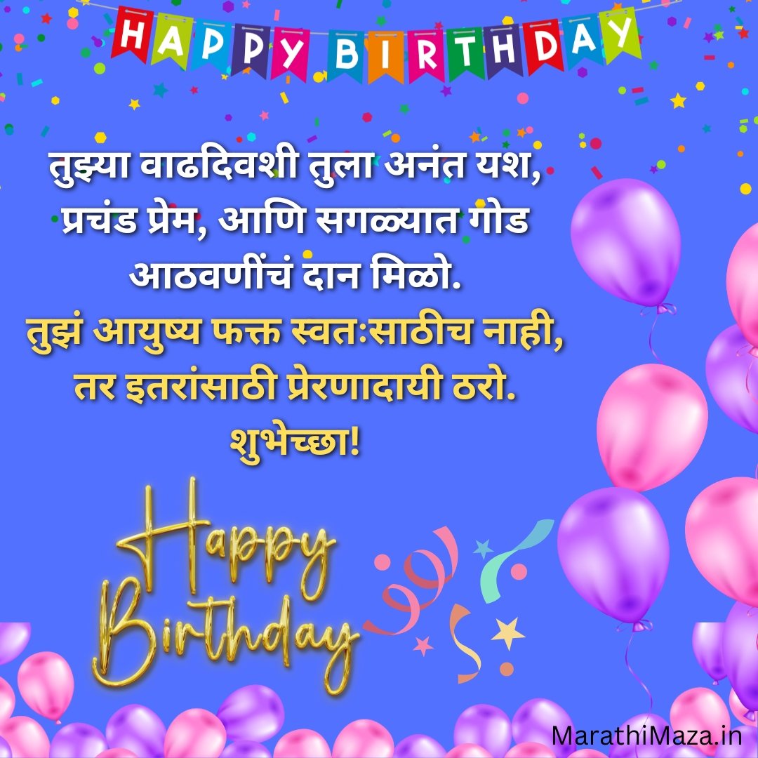 Happy Birthday in Marathi